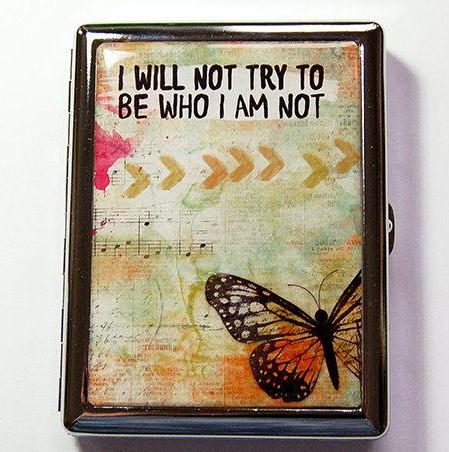 Who I Am Not Compact Cigarette Case - Kelly's Handmade