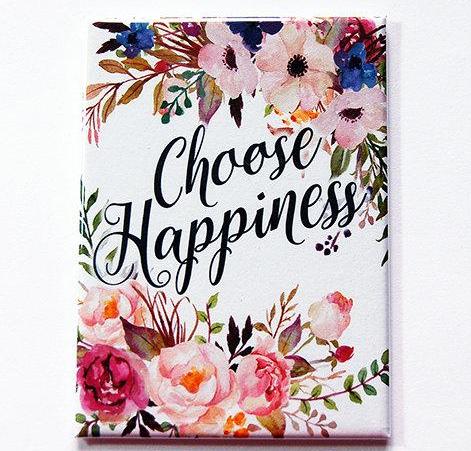 Choose Happiness Rectangle Magnet - Kelly's Handmade