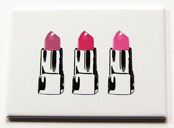 Pink Lipstick Large Pocket Mirror - Kelly's Handmade