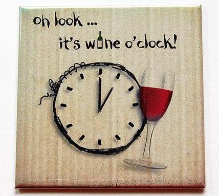 It's Wine O'Clock Magnet - Kelly's Handmade