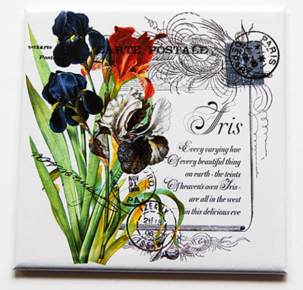 Spring Flower Iris Magnet - Kelly's Handmade