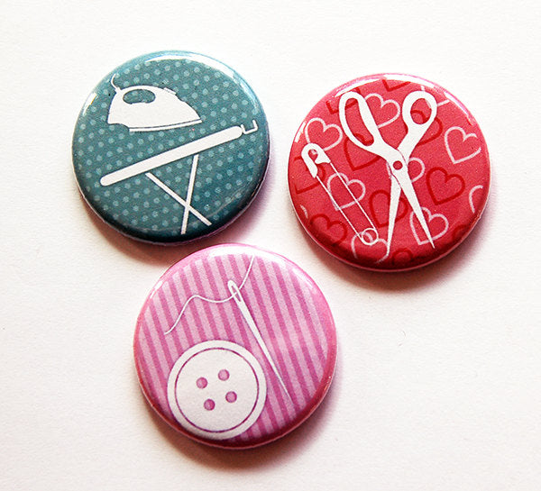 Sewing Set Of Six Magnets #2 - Kelly's Handmade