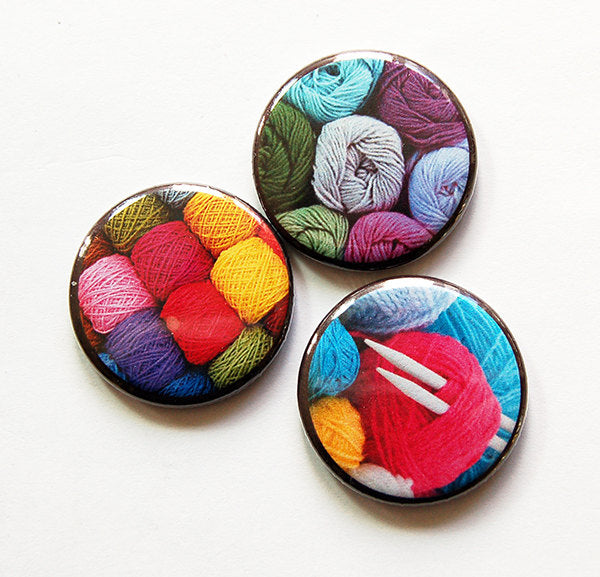 Knitting Yarn Set of Six Magnets - Kelly's Handmade