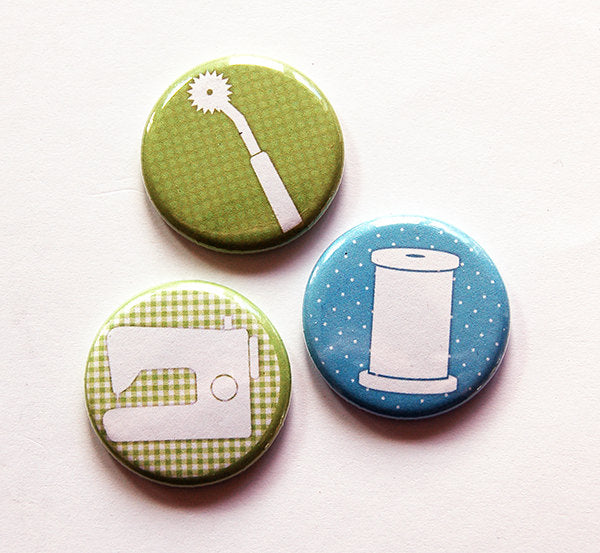 Sewing Set Of Six Magnets #2 - Kelly's Handmade