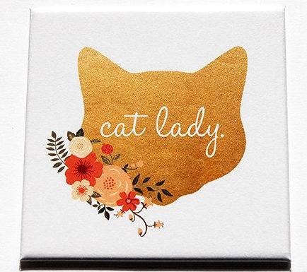 Cat Lady Magnet - Kelly's Handmade
