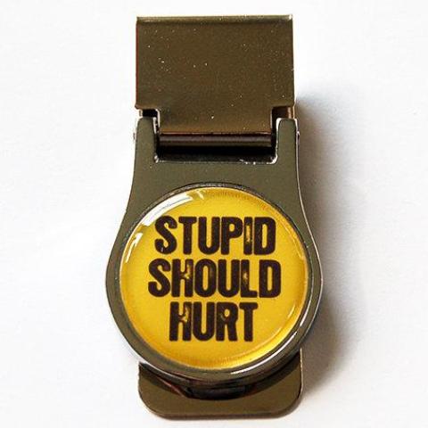 Stupid Should Hurt Money Clip - Kelly's Handmade