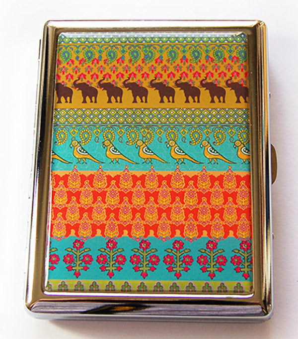 Tribal Design Compact Cigarette Case - Kelly's Handmade