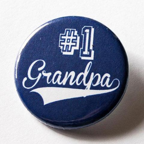 Number 1 Grandpa Pin - Kelly's Handmade