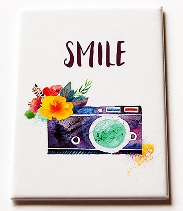 Smile! Camera Rectangle Magnet - Kelly's Handmade