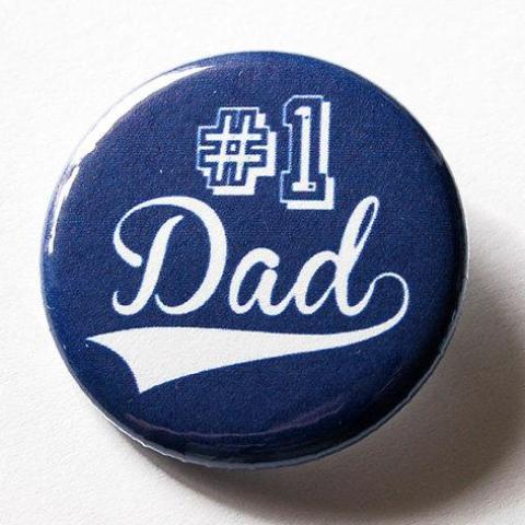 Number 1 Dad Pins - Kelly's Handmade