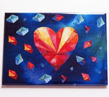 Heart Large Pocket Mirror - Kelly's Handmade